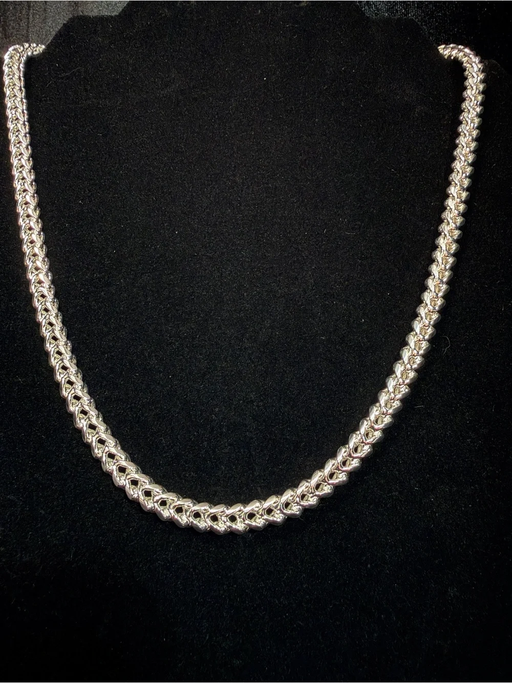 Franco 22in 6.5MM Italy 925 Stamped silver filled necklace 55.2g brand new